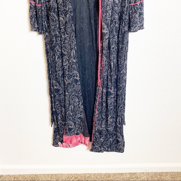 Soft Surroundings- Midnight Garden Peony Robe- L - Picture 2 of 7